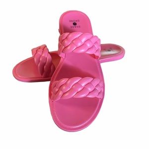 Shade & Shore Reign Braided Pink Jelly Sandals